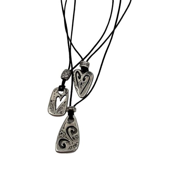 Brighton black and silver tone layered necklace - Picture 2 of 5